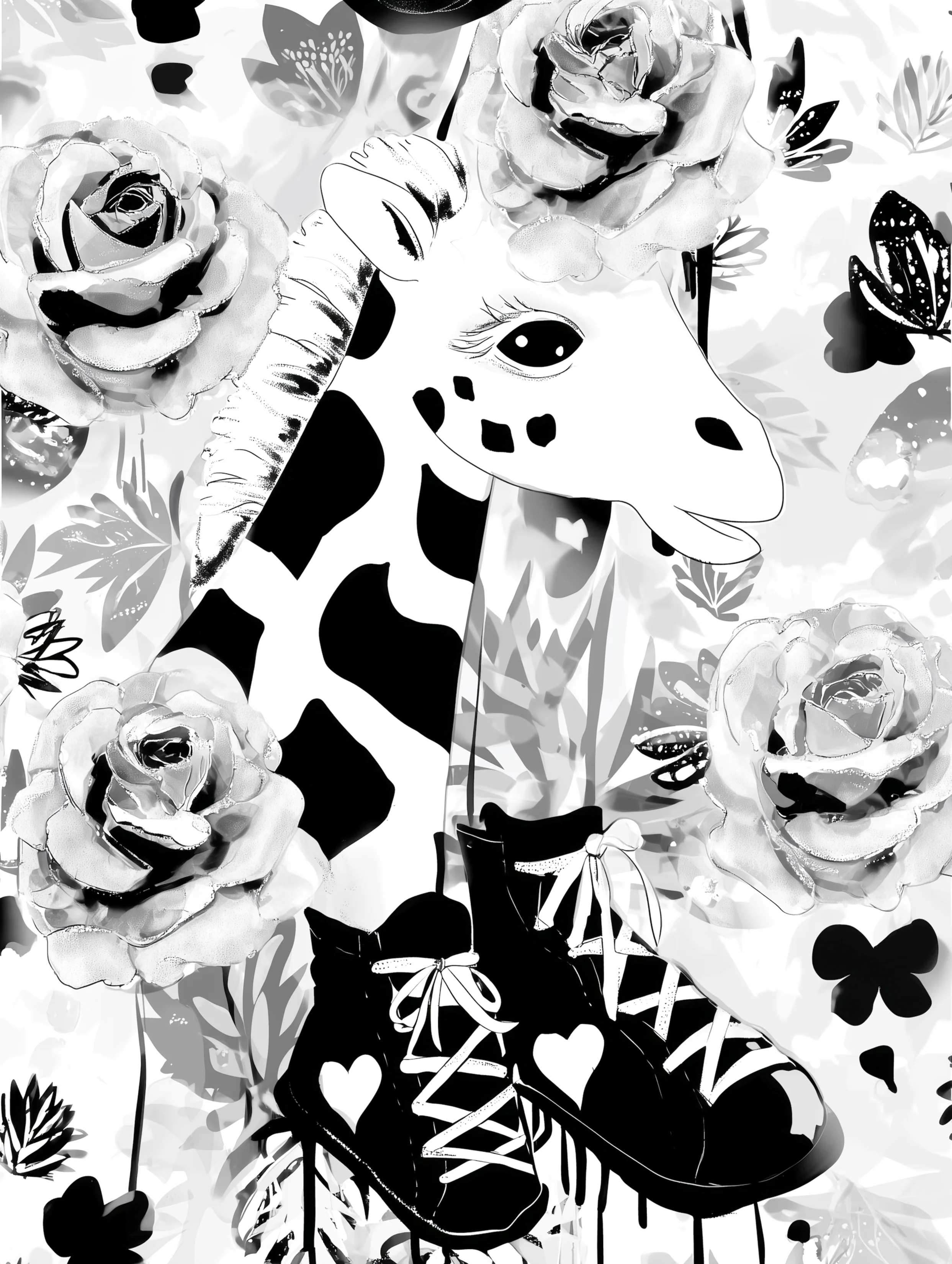 Free printable giraffe coloring page featuring head and feet giraffe coloring sheet